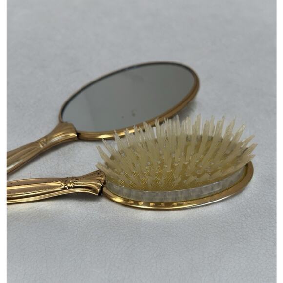 VTG Regent of London Mirror & Brush Set Victorian Floral Vanity Décor - Picture 3 of 13